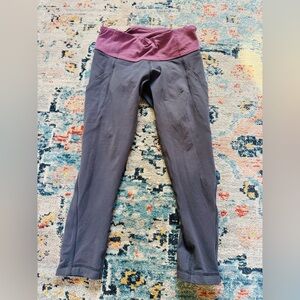 Lululemon Athletica Gray Leggings Size 4 Purple Gray